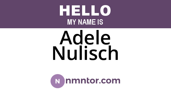 Adele Nulisch
