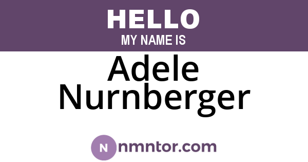 Adele Nurnberger