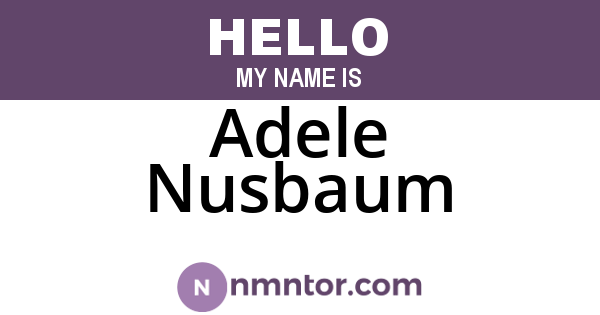 Adele Nusbaum