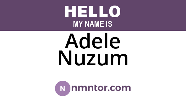 Adele Nuzum