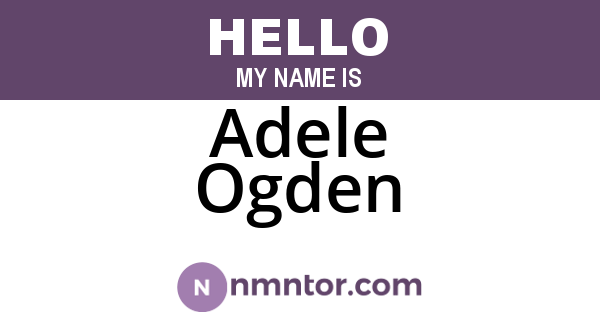 Adele Ogden