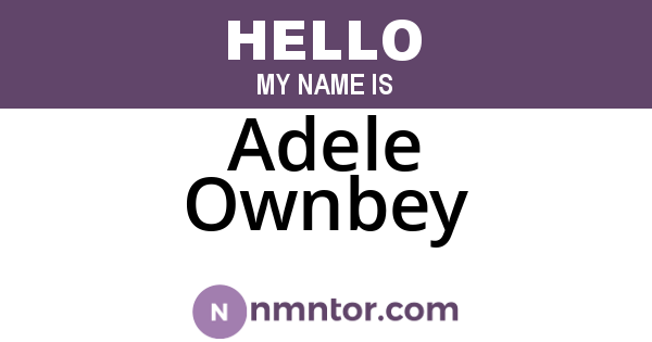 Adele Ownbey