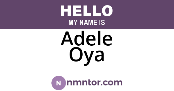 Adele Oya