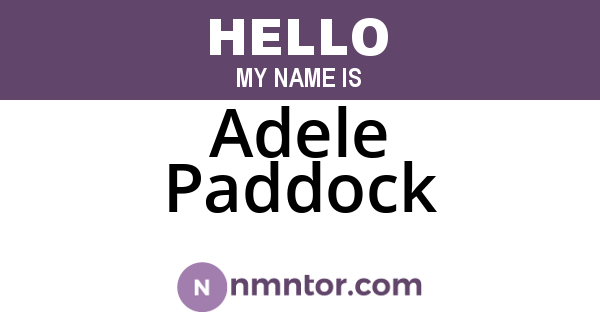 Adele Paddock