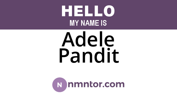 Adele Pandit
