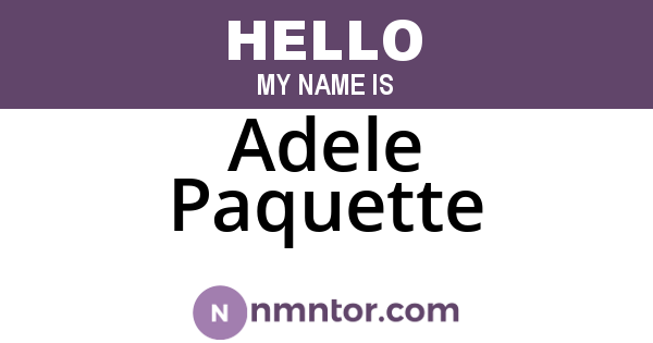 Adele Paquette