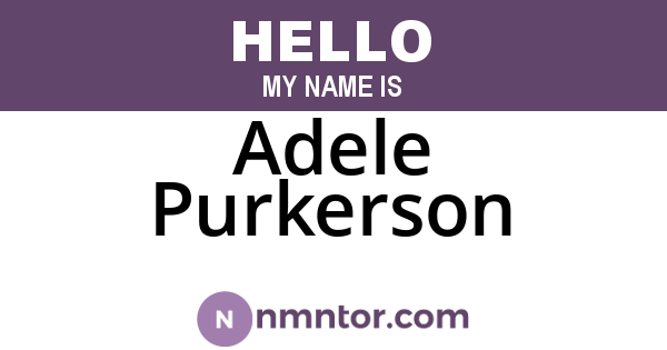 Adele Purkerson