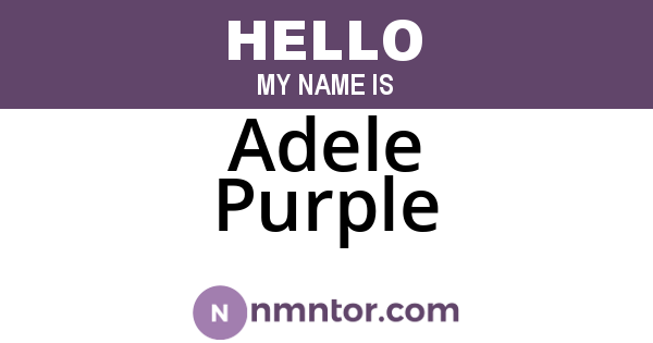 Adele Purple
