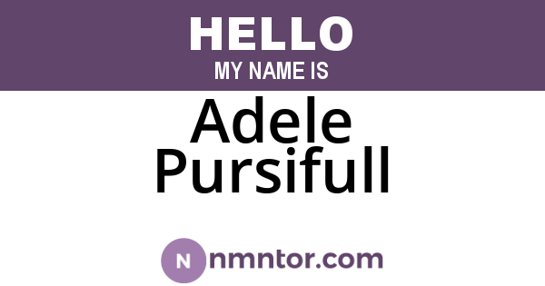 Adele Pursifull
