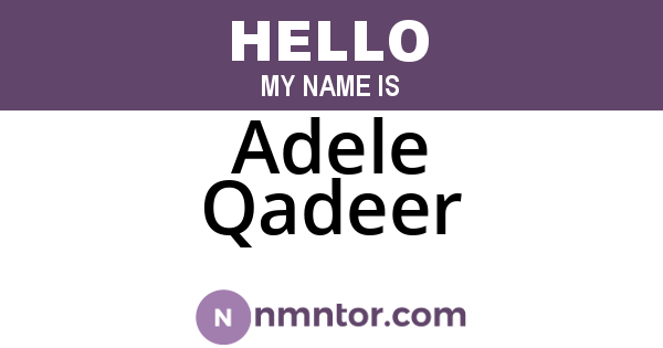 Adele Qadeer