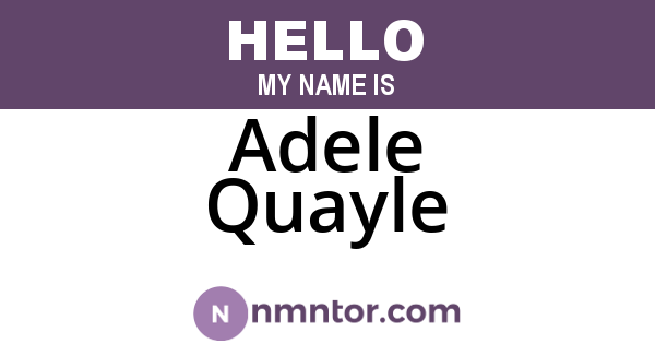 Adele Quayle