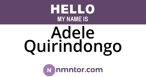 Adele Quirindongo
