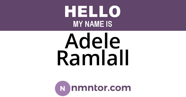 Adele Ramlall