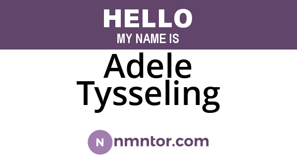 Adele Tysseling