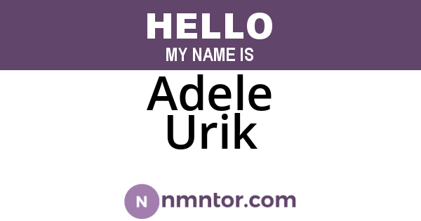 Adele Urik
