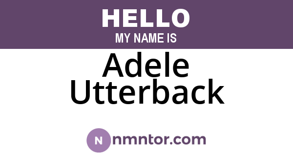 Adele Utterback