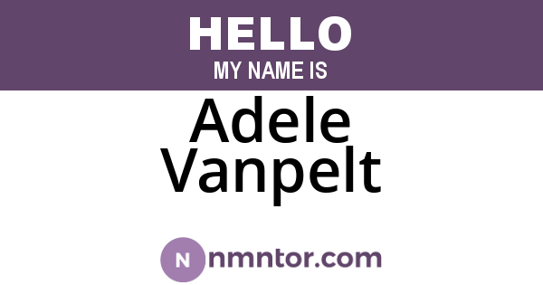 Adele Vanpelt
