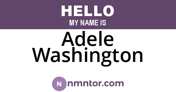 Adele Washington