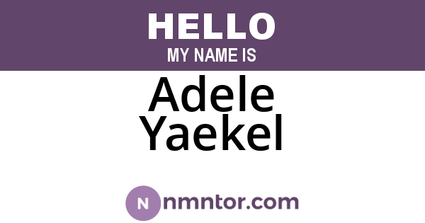 Adele Yaekel