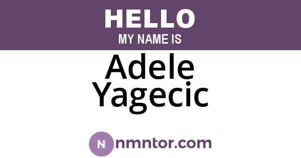 Adele Yagecic