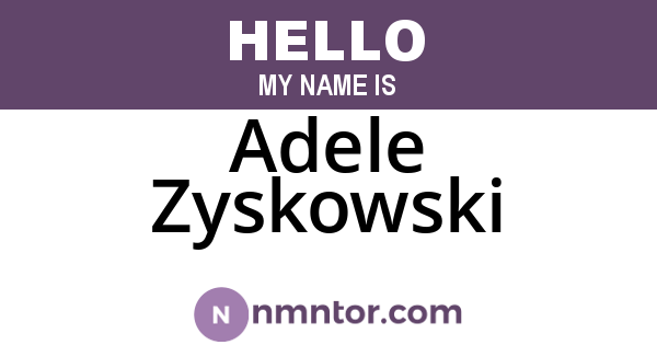Adele Zyskowski