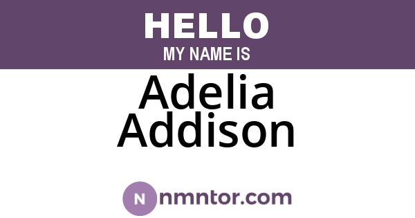 Adelia Addison