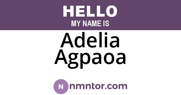 Adelia Agpaoa