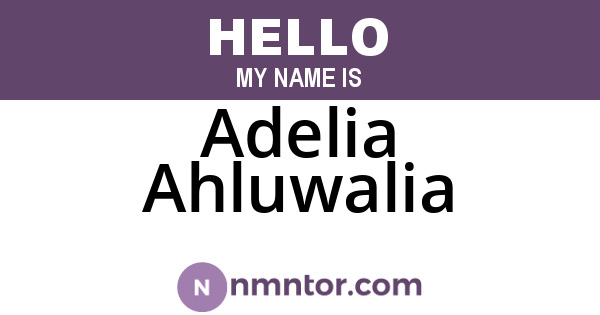 Adelia Ahluwalia