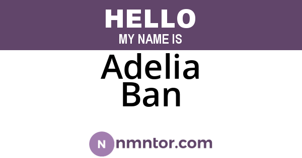 Adelia Ban