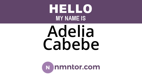 Adelia Cabebe