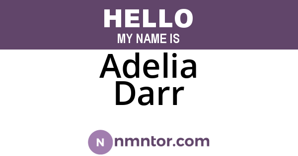 Adelia Darr