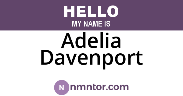 Adelia Davenport