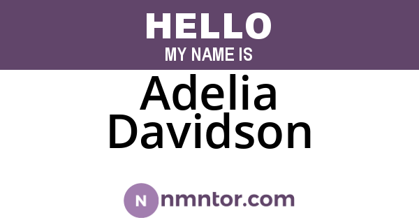 Adelia Davidson
