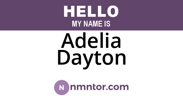 Adelia Dayton