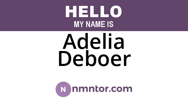 Adelia Deboer
