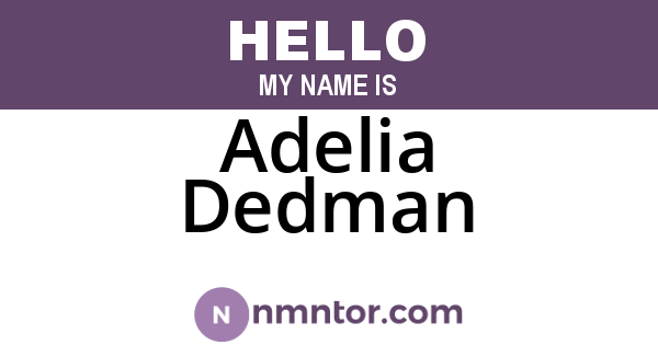 Adelia Dedman