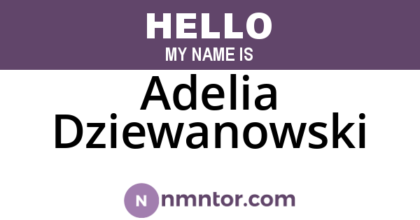 Adelia Dziewanowski