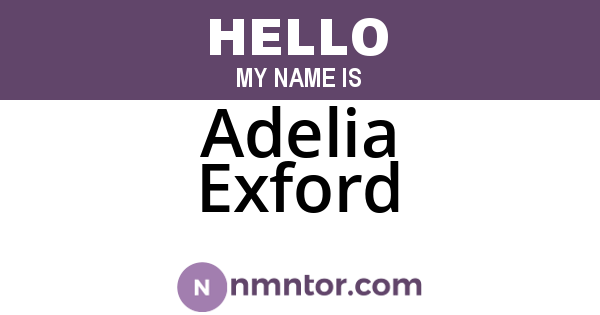 Adelia Exford