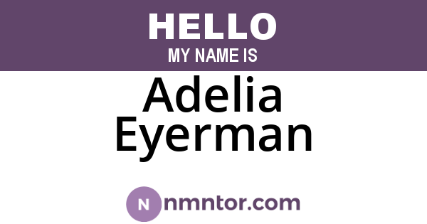Adelia Eyerman