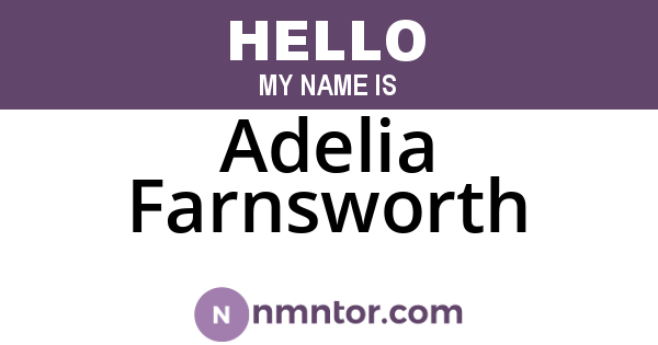 Adelia Farnsworth