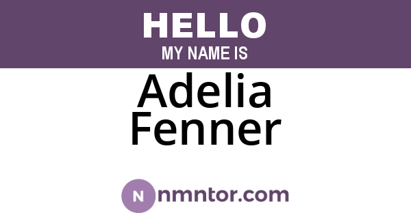 Adelia Fenner