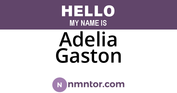 Adelia Gaston