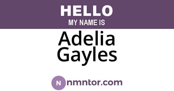 Adelia Gayles