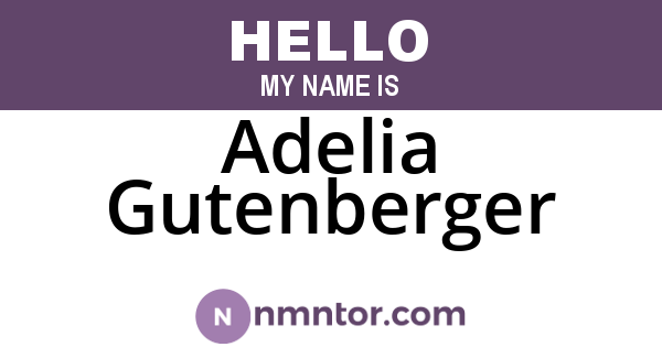 Adelia Gutenberger