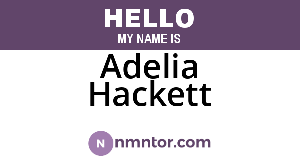Adelia Hackett
