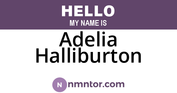 Adelia Halliburton