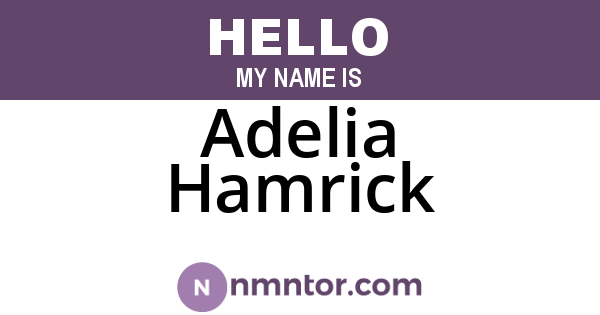 Adelia Hamrick
