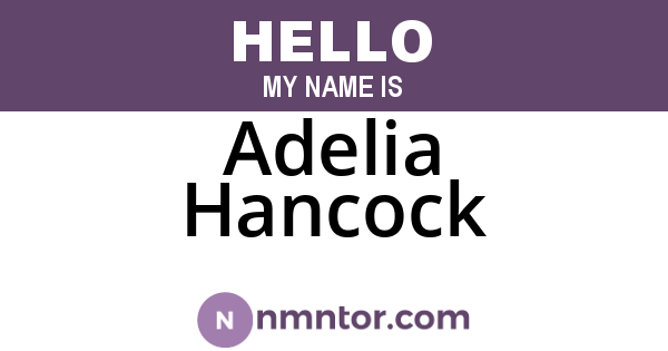 Adelia Hancock