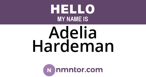 Adelia Hardeman