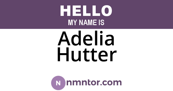 Adelia Hutter